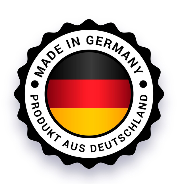 A picture showing the 'Seal' of German quality, something that you might find stuck on a sticker attached to German products.
