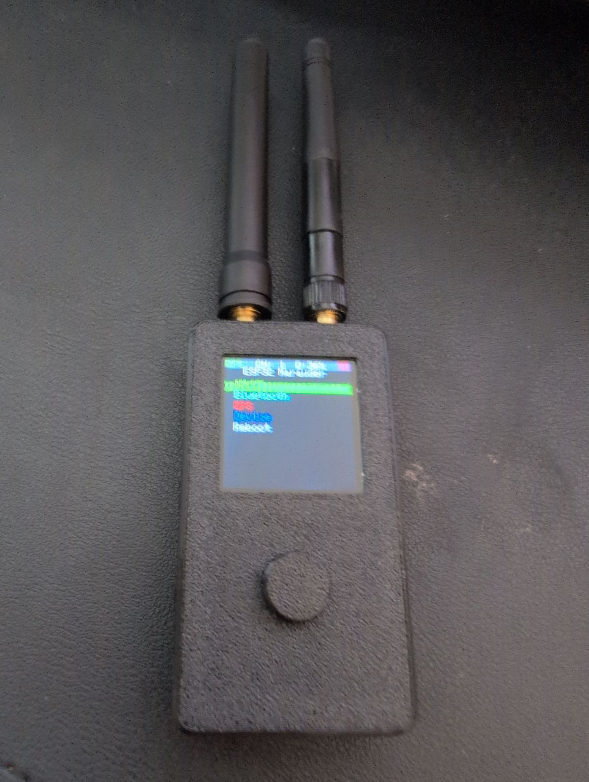 Picture of the Mar-X-Auder Mini ESP2 wireless hacking device.