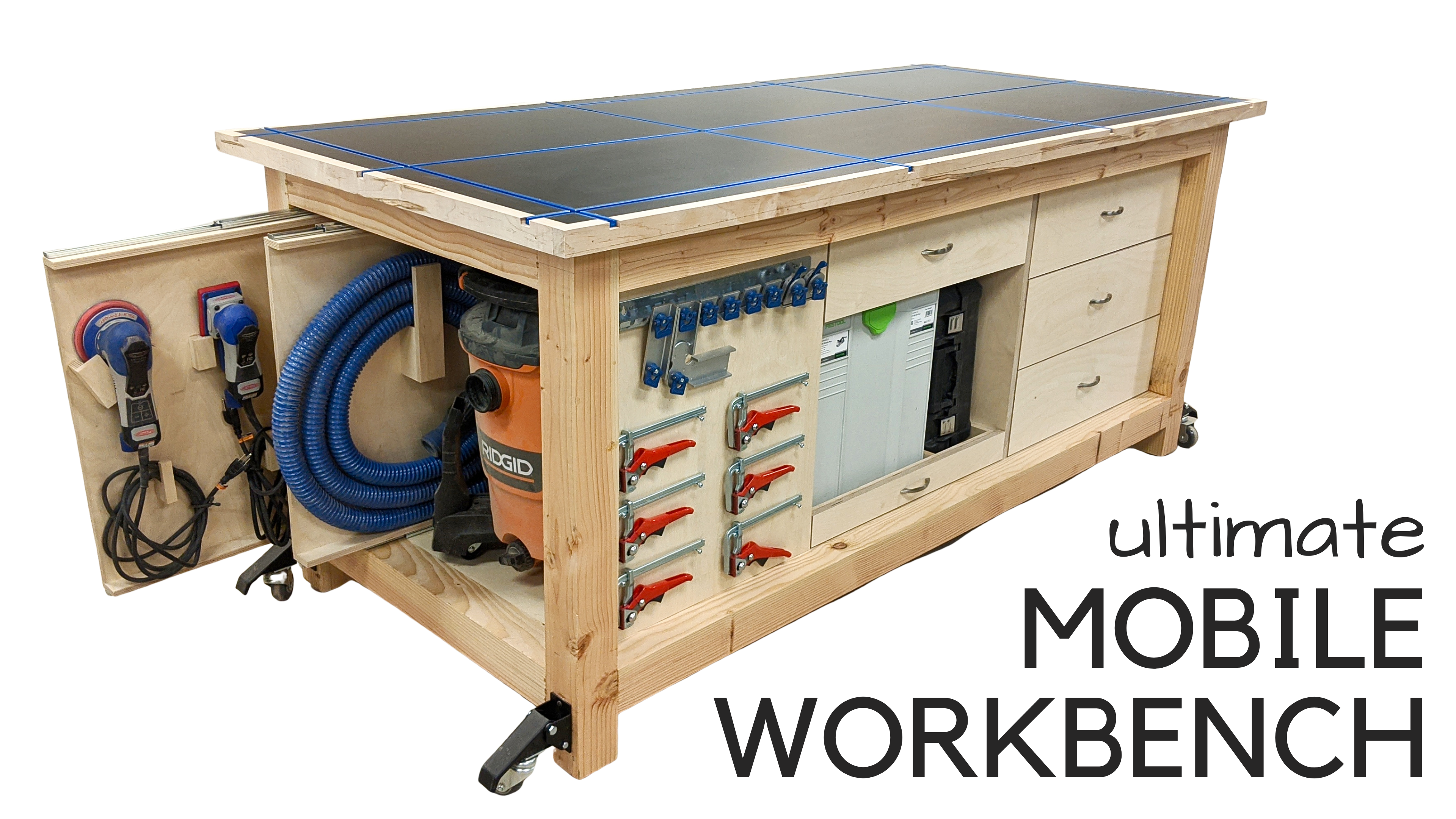A picture of a mobile woodworkers workbench in an attempt to make an analogy between my vworkbench and theirs.